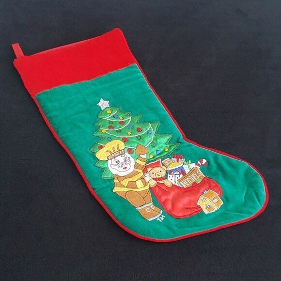 Large 21" Vintage Plush Embroidered Hershey's Christmas Stocking - Picture 2 of 5
